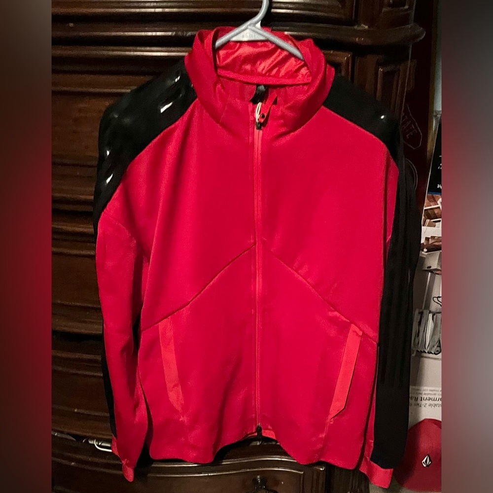 Brand New adidas tiro mens small red full zip long sleeve track jacket!
